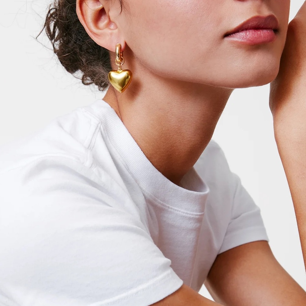 Roxanne Assoulin Puffy Heart Earrings